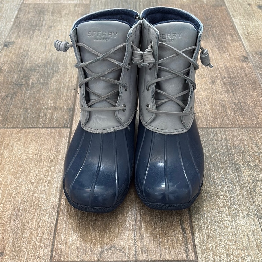 Sperry Navy and Gray Waterproof Boots